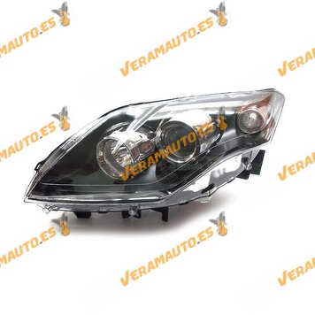 Faro Renault Laguna III De 2007 En Adelante Lamparas H7 y H7 Regulacion Electrica Sin Motor Negro Izquierdo Similar A 260600074R