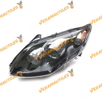 Faro Renault Laguna III De 2007 a 2010 Lamparas H7 y H7 Regulacion Electrica Sin Motor Negro Izquierdo Similar A 260600074R