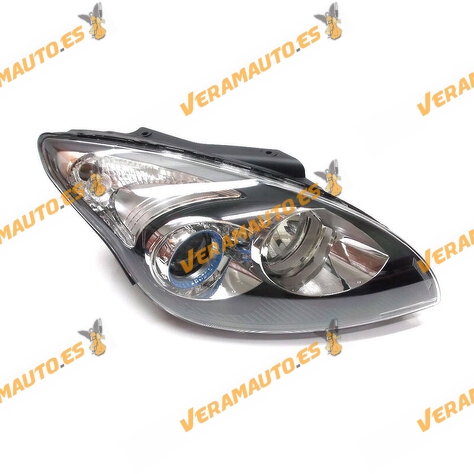 Faro optica Hyundai I30 H1 y H7 electrico sin motor negro derecho de 2007 a 2012 similar a 921022R000