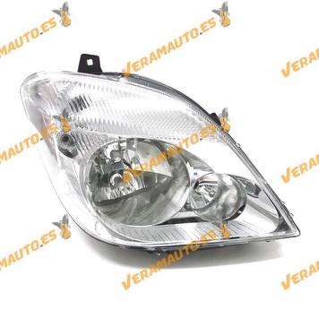 Faro Mercedes Sprinter de 2006 a 2012 lamparas h7 h7 y h7 sin motor de regulacion delantero derecho