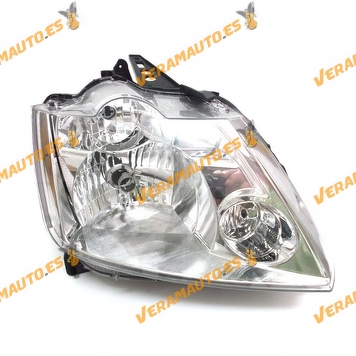 faro renault modus del 2004 al 2008 lamparas h7 y h1 regulacion electrica delantero derecho