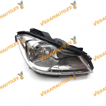 Faro Mercedes Clase C W204 de 2011 a 2014 Lamparas H7 y H7 Fondo Cromado Delantero Derecho V