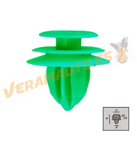 Set of 10 Clips Toyota Auris Avensis Corolla RAV 4 Yaris | lexus | Interior Pillars and Upholstery | OEM Similar to 9046709203