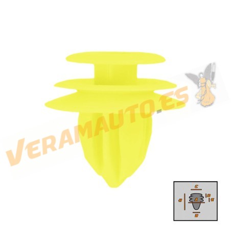 Set of 10 Clips Toyota Auris Avensis Corolla RAV 4 Yaris | lexus | Interior Pillars and Upholstery | OEM Similar to 9046709203