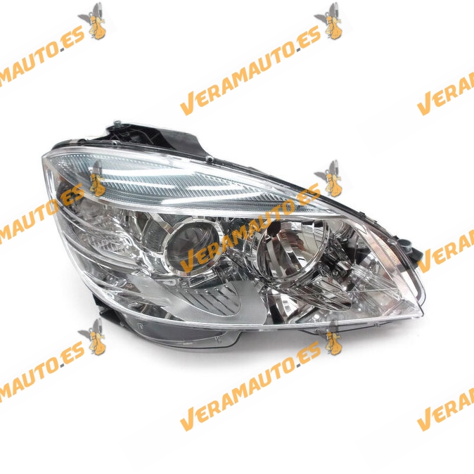 Faro Mercedes Clase C W204 de 2007 a 2011 lamparas h7 y h7 con motor Electrico blanco delantero derecho