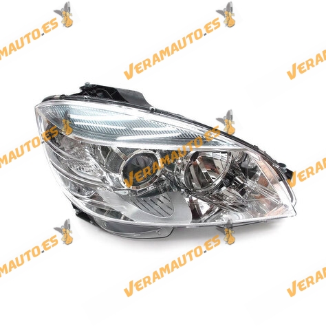 Faro Mercedes Clase C W204 de 2007 a 2011 lamparas h7 y h7 con motor Electrico blanco delantero derecho