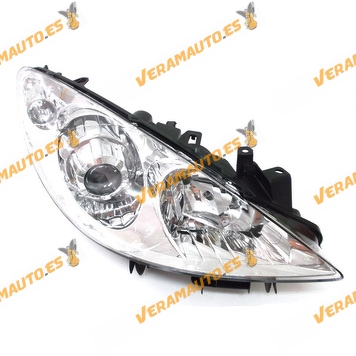 Faro Peugeot 307 de 2005 en adelante lampara H7 y H1 doble optica derecho