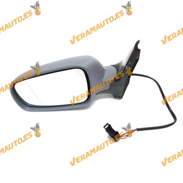 Espejo Retrovisor Volkswagen Golf IV 1997 a 2003 Bora de 1998 a 2005 con Mando Eléctrico Térmico Imprimado Izquierdo
