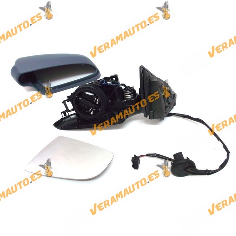 Espejo Retrovisor Audi A3 8P 5 Puertas de 2003 a 2008 Izquierdo | Eléctrico | Abatible | Térmico | Imprimado | OEM 8P1858531H