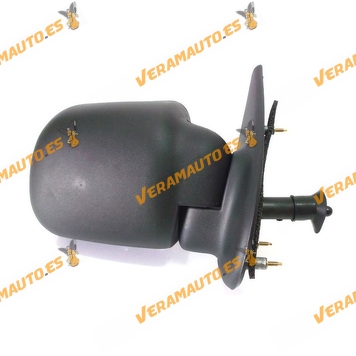 Espejo Retrovisor Renault Kangoo Del 1997 Al 2000 Con Mando Mecanico Derecho Negro