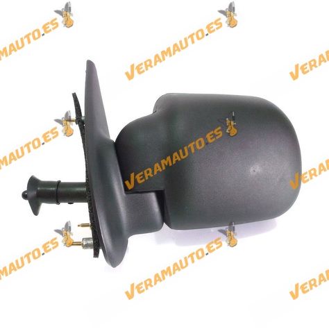 Espejo Retrovisor Renault Kangoo Del 1997 Al 2000 Con Mando Mecanico Izquierdo Negro