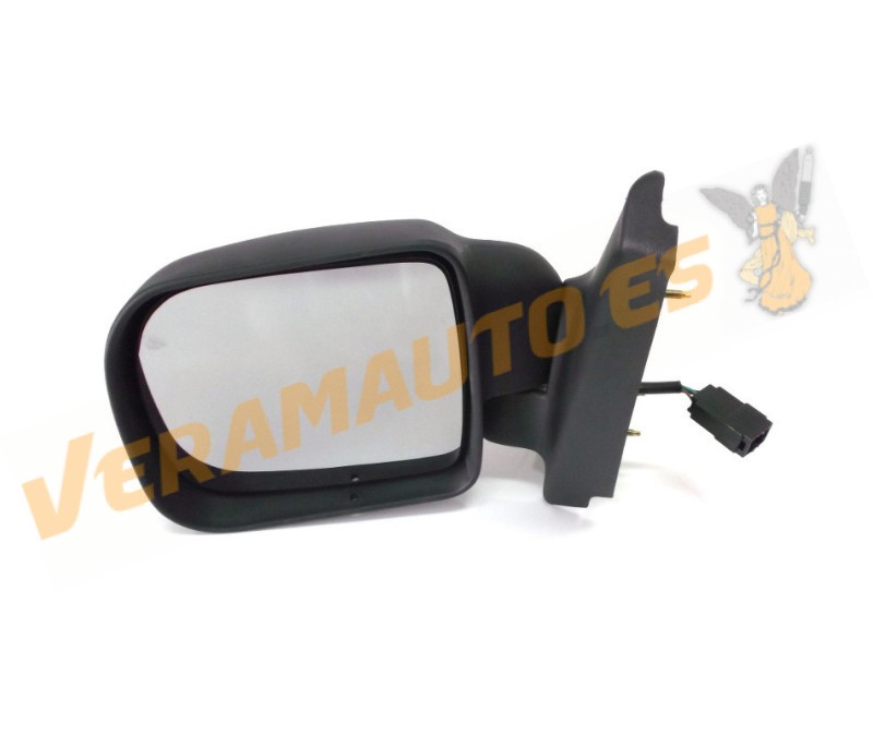 Espejo retrovisor Renault Kangoo 1997 al 2000 con mando electrico termico izquierdo negro