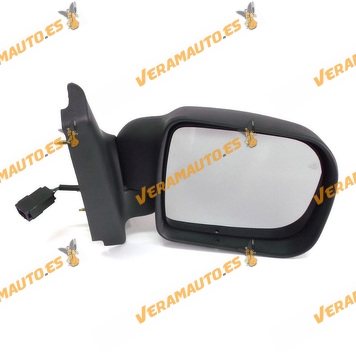 Espejo Retrovisor Kangoo Del 1997 Al 2000 Con Mando Electrico Termico Derecho Negro