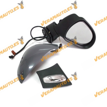 Rear view Mirror Peugeot 207 from 2006 to 2013 Right Electric Thermic Printed with Sounding Line