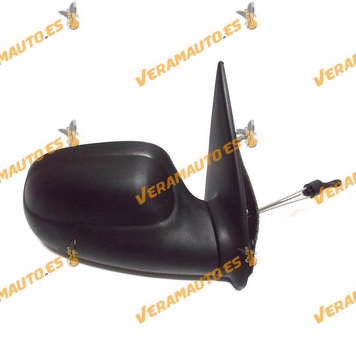Espejo Retrovisor citroen Saxo 1996 Al 2004 Con Mando Mecanico Negro Derecho