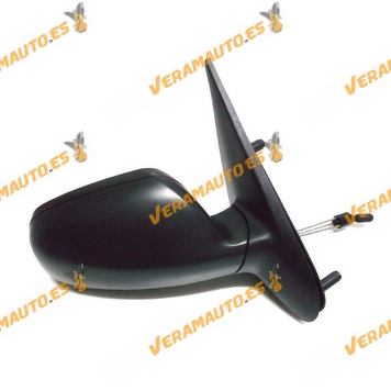 Espejo Retrovisor Citroen Xsara de 1997 al 2002 derecho con mando mecanico negro
