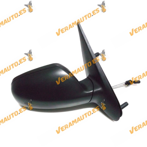 Espejo Retrovisor Citroen Xsara de 1997 al 2002 derecho con mando mecanico negro