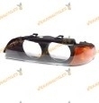 Cristal De Faro Bmw Serie 5 E39 1995 A 2000 Izquierdo Con Piloto Ambar Solamente Para  Opticas H7 - Hb3