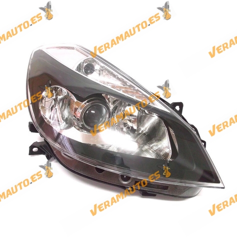 Faro Renault Clio de 2005 al 2009 lamparas H7 mas H7 y H1 fondo negro SPORT delantero derecho