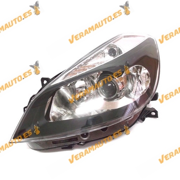 Faro Renault Clio 2005 al 2009 Izquierdo Lamparas H7 mas H7 y H1 Fondo Negro Sport