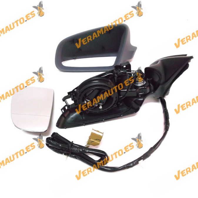 Espejo Retrovisor Audi A4 2004 Al 2008 Con Mando Electrico Termico Imprimado Asferico Izquierdo