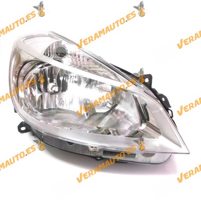 Faro Renault Clio 2005 Al 2009 H7-H7 Fondo Cromado Derecho