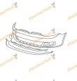 Soporte para spoiler Volkswagen Golf VI de paragolpes delantero desde 2009 hasta 2012, similar a OEM 5K0805915B