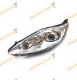 Faro Ford Fiesta De 2009 A 2013 Delantero Izquierdo Lamparas H7 Y H1 Fondo Cromado Con Motor De Regulacion Electrica