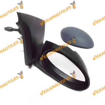 Rear view Mirror Citroen C1 Peugeot 107 Toyota Aygo 2005 forward with Mechanical Control Printed Right