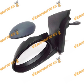 Rear view Mirror Citroen C1 Peugeot 107 Toyota Aygo 2005 forward with Mechanical Control Printed Left