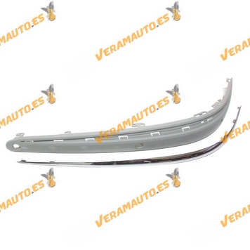Front Bumper Frame Mercedes Class E W211 2002 to 2007 with Chromed Edge with Left Sensor 2118800912
