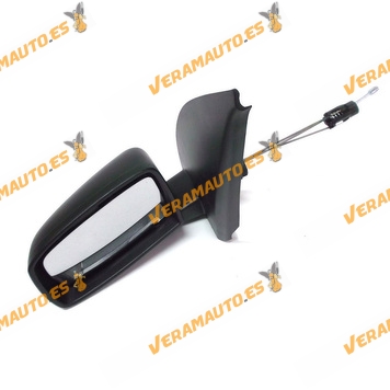 Espejo Retrovisor Fiat Panda de 2003 al 2009 izquierdo mecanico negro cristal convexo OEM similar a 71732869 735357185