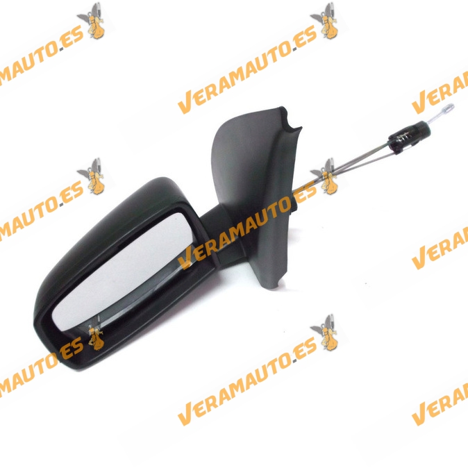 Espejo Retrovisor Fiat Panda de 2003 al 2009 izquierdo mecanico negro cristal convexo OEM similar a 71732869 735357185
