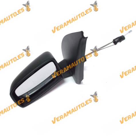 Espejo Retrovisor Fiat Panda de 2003 al 2009 izquierdo mecanico negro cristal convexo OEM similar a 71732869 735357185