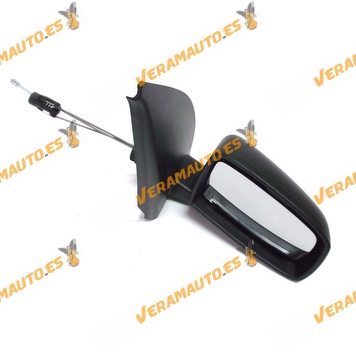 Rear view Mirror Fiat Panda from 2003 to 2009 Right Mechanical Black Glass Convex similar to 71732869 735357185
