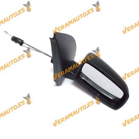 Espejo Retrovisor Fiat Panda de 2003 al 2009 derecho mecanico negro cristal convexo similar a 71732869 735357185