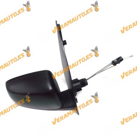 Espejo Retrovisor Fiat Panda de 2003 al 2009 derecho mecanico negro cristal convexo similar a 71732869 735357185