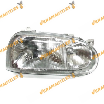 faro volkswagen golf iii del 1992 al 1997 lamparas h1 y h1 delantero derecho doble optica