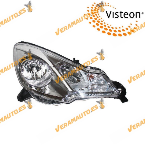 VISTEON Headlight Citroen C3 from 2010 to 2016 | DS3 from 2010 to 2015 | Right | Reflector Mount White | OEM 1606930080