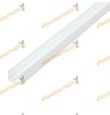 U-profile | White Aluminium | 10 x 10 x 1,5 mm | Length 2,5 Metres