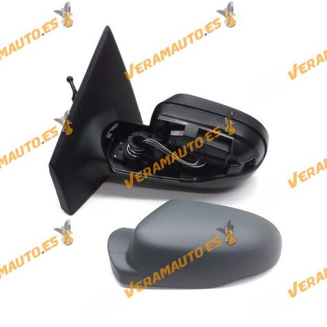 Espejo Retrovisor Renault Clio Desde 2009 hasta 2012 Con Mando Mecanico Imprimado Delantero Izquierdo