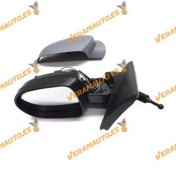 Espejo Retrovisor Renault Clio Desde 2009 hasta 2012 Con Mando Mecanico Imprimado Delantero Izquierdo