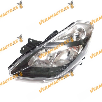 Faro Renault Clio del 2009 al 2012 lamparas H7 y H7 Electrico sin motor de regulacion fondo negro delantero izquierdo