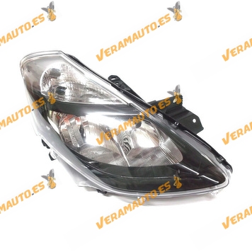 Faro Renault Clio del 2009 al 2012 lamparas H7 y H7 Electrico sin motor de regulacion fondo negro delantero derecho