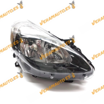 Faro Renault Clio del 2009 al 2012 lamparas H7 y H7 Electrico sin motor de regulacion fondo negro delantero derecho