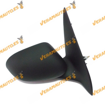 Espejo Retrovisor Fiat Brava Marea De 1995 En Adelante Con Mando Mecanico Negro Derecho