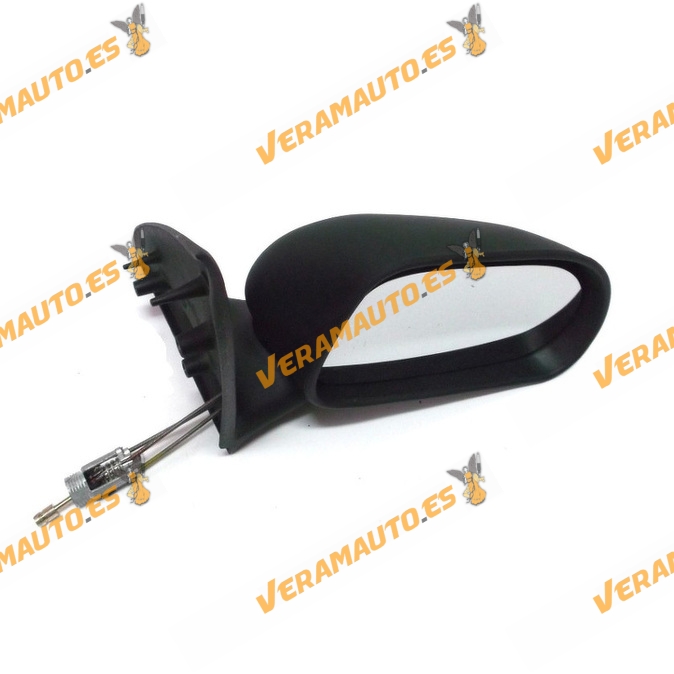 Espejo Retrovisor Fiat Brava Marea De 1995 En Adelante Con Mando Mecanico Negro Derecho