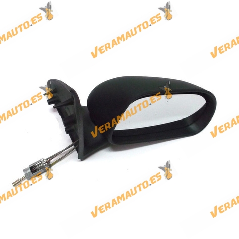 Espejo Retrovisor Fiat Brava Marea De 1995 En Adelante Con Mando Mecanico Negro Derecho