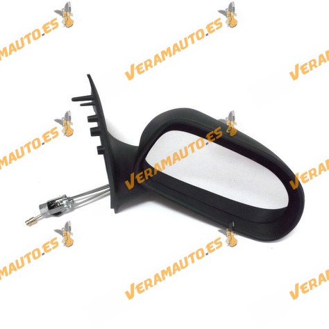 Espejo Retrovisor Fiat Bravo Desde 1995 hasta 2002 Con Mando Mecanico Negro Derecho