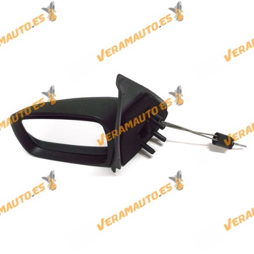 Espejo Retrovisor Ford Fiesta Del 1999 Al 2002 Con Mando Mecanico Negro Izquierdo